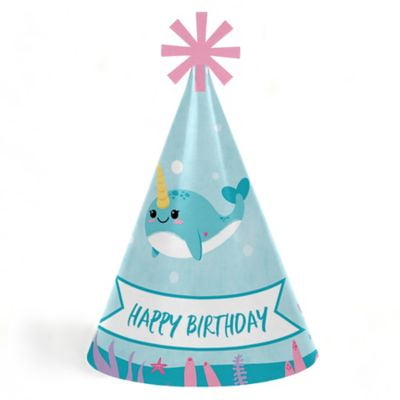 Standard Size Cone Happy Birthday Party Hats for Kids and Adults Set of 8 Tale of A Girl Whale Standard Size Cone Happy Birthday Party Hats for Kids and Adults Set of 8 Tale of A Girl Whale